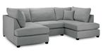Carnaby U Shape Corner Sofa - Classic Grey Fabric