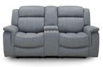 Linden Recliner Sofa - Grey Fabric - 2 Seater