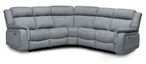 Linden Recliner Corner Sofa Set - Grey Fabric - Large - 2 Corner 2