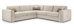 Naples Large Corner Sofa - Beige Fabric