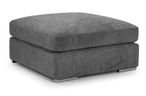 Naples Footstool - Grey Fabric
