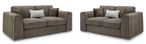 Naples Sofa Set - Mocha Fabric - 3+2 Seater