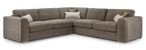 Naples Large Corner Sofa - Mocha Fabric