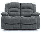 Alva Electric Recliner Sofa - Graphite Fabric - 2 Seater