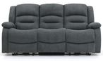 Alva Electric Recliner Sofa - Graphite Fabric - 3 Seater