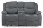 Harald Electric Recliner Sofa - Graphite Fabric - 2 Seater