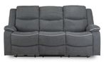 Harald Electric Recliner Sofa - Graphite Fabric - 3 Seater