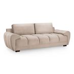 Azzuro Sofa - Mocha Velvet Fabric - 3 Seater