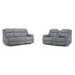 Galaxy Sofa Set - Tech Grey Fabric - 3+2 Seater