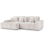 Jacob Corner Sofa - Cream Fabric - RHF