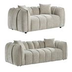Venice Sofa Set - Beige Fabric - 3+2 Seater