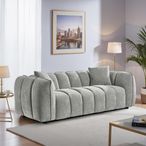 Venice Sofa - Grey Fabric - 3 Seater