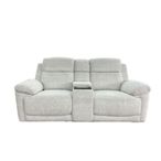 Owen Electric Recliner Sofa - Cream Fabric - 2 Seater - Console