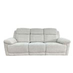 Owen Electric Recliner Sofa - Cream Fabric - 3 Seater