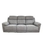 Owen Electric Recliner Sofa - Grey Fabric - 3 Seater