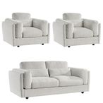 Bari Sofa Set - Beige Fabric - 3+1+1 Seater