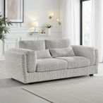 Bari Sofa - Grey Fabric - 3 Seater