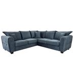 Serena Corner Sofa - Charcoal Black Fabric