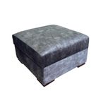 Serena Storage Footstool - Charcoal Black Fabric