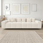 Jacob Sofa - Natural Fabric - 4 Seater