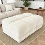 Jacob Footstool - Natural Fabric