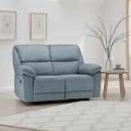 Elio Manual Recliner Sofa - Grey Fabric - 2 Seater