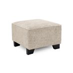 Nebraska Footstool - Beige Fabric