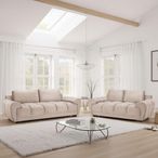 Azzuro Sofa Set - Mocha Velvet Fabric - 3+2 Seater