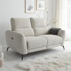 Sorrento Electric Recliner Sofa - Beige Fabric - 2 Seater