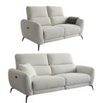 Sorrento Electric Recliner Sofa Set - Beige Fabric - 3+2 Seater