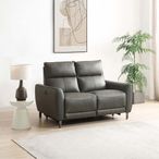 Brooke Electric Recliner Sofa - Grey Leather - 2 Seater