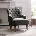 Bianca Armchair - Antheia Charcoal Linen Fabric