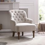 Bianca Armchair - Antheia Cream Linen Fabric