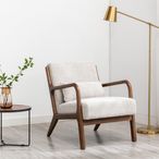 Inca Armchair - Leto Natural Woven Chenille Fabric