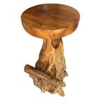 Teak Root Barstool - Round
