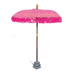 Bali Sun Parasol - Bubblegum Pink and Gold