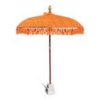 Bali Sun Parasol - Citrus Orange and Gold