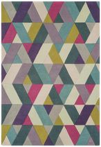 Contemporary Design Funk Rug - Chevron 02 - Blue Green - Sizes Available