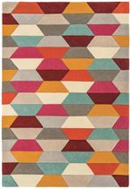 Contemporary Design Funk Rug - Honeycomb 03 - Bright Multi Colour - Sizes Available