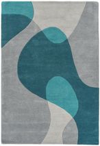 Contemporary Design Matrix Rug - Arc 57 - Teal - Sizes Available