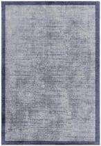 Contemporary Plain Blade Rug - Border 06 - Airforce Navy - Sizes Available
