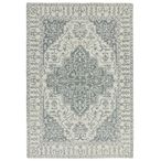 Classic Heritage Bronte Rug - Silver Grey Persian Medallion - Sizes Available