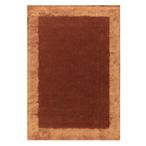 Contemporary Plain Ascot Rug - Rust - Sizes Available