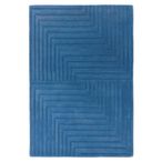 Contemporary Plain Form Rug - Blue - Sizes Available