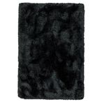 Cosy Textures Plush Rug - Black - Sizes Available