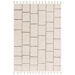 Natural Weaves Rug - Nepal - Cream and Black Tile - Sizes Available
