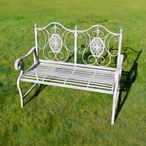 Garden Bench - Antique Grey Metal