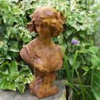 Outdoor Statue - Rustic Brown - Bust - Resin