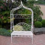 Garden Bench - White Metal - Chris