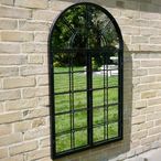 Garden Mirror - Arch - Black Metal - Garden - Window